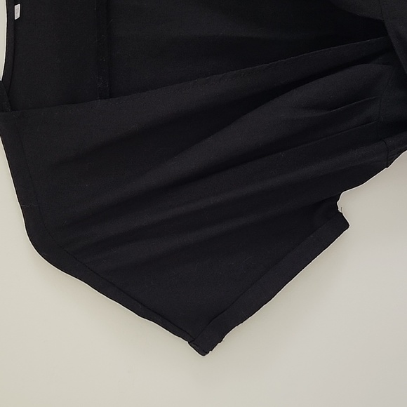 Linen Midi Wrap Dress Black Size Small - Picture 8 of 8